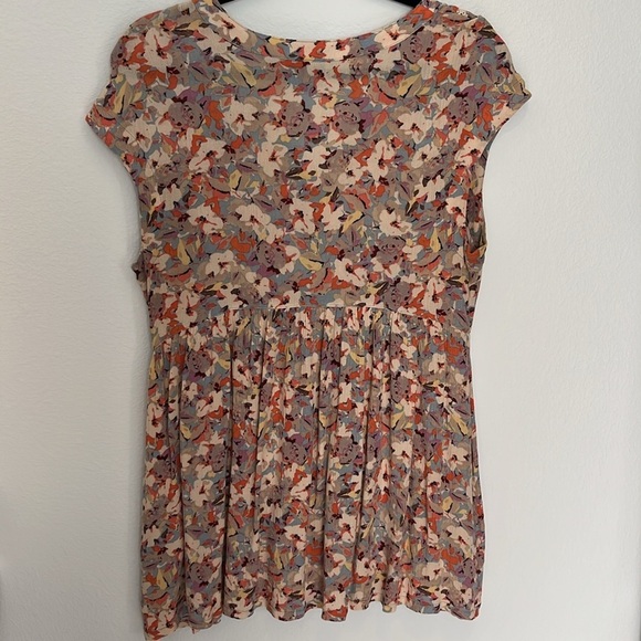 Anthropologie Vanessa Virginia Floral Feminine Boho Spring Button Blouse Size M - Picture 6 of 7